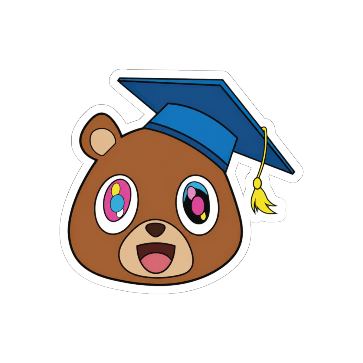 Kanye Graduation Bear Sticker | Cute Hip-Hop Vinyl Decal