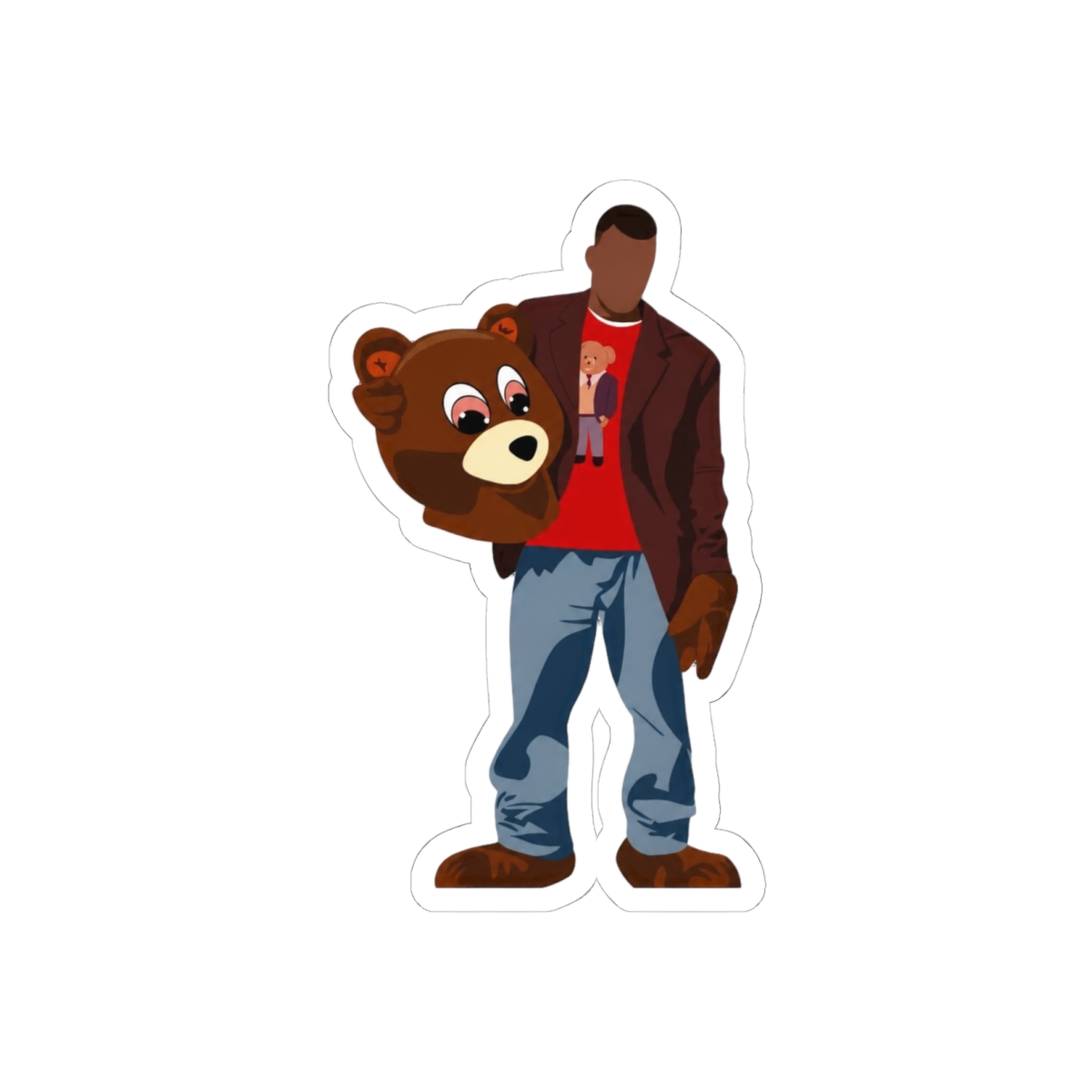 Iconic Kanye West Portrait Bold Sticker | Hip-Hop Fan Vinyl Decal