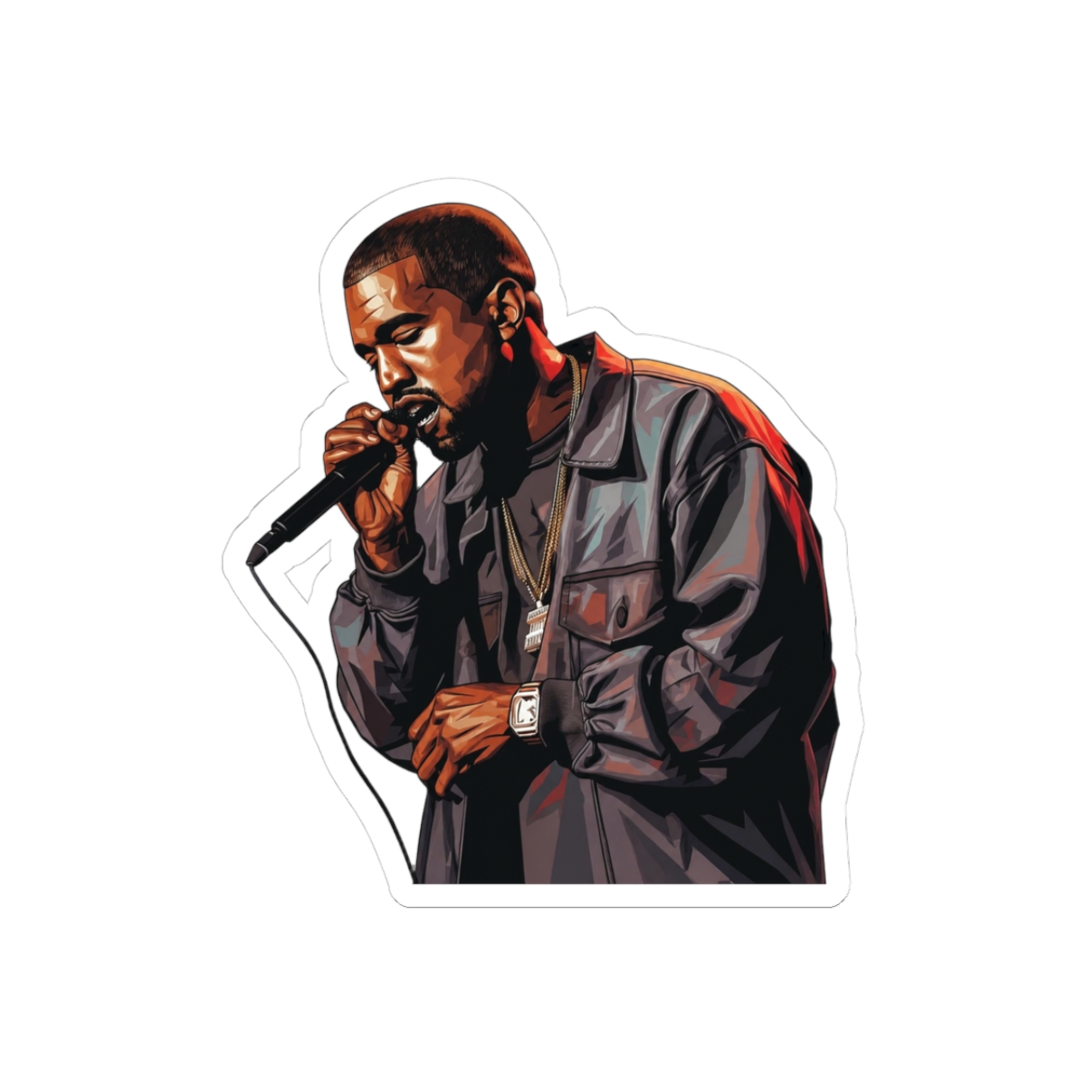 Kanye West #6 Sticker | Bold Rap Fan Vinyl Decal
